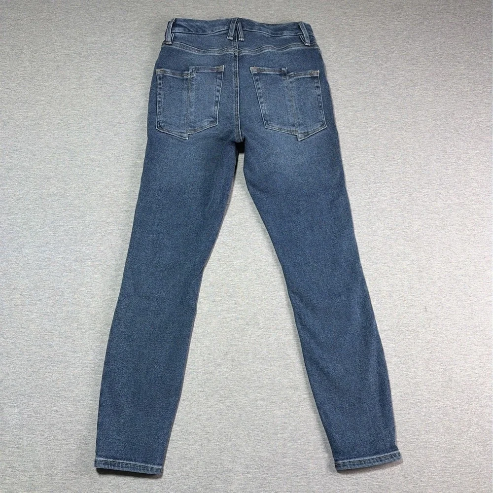 Good American‎ Good Waist High Rise Skinny Jeans - Size 4/27 - Whisker Med Wash